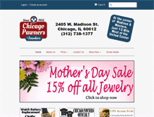 Tablet Screenshot of chicagopawners.com
